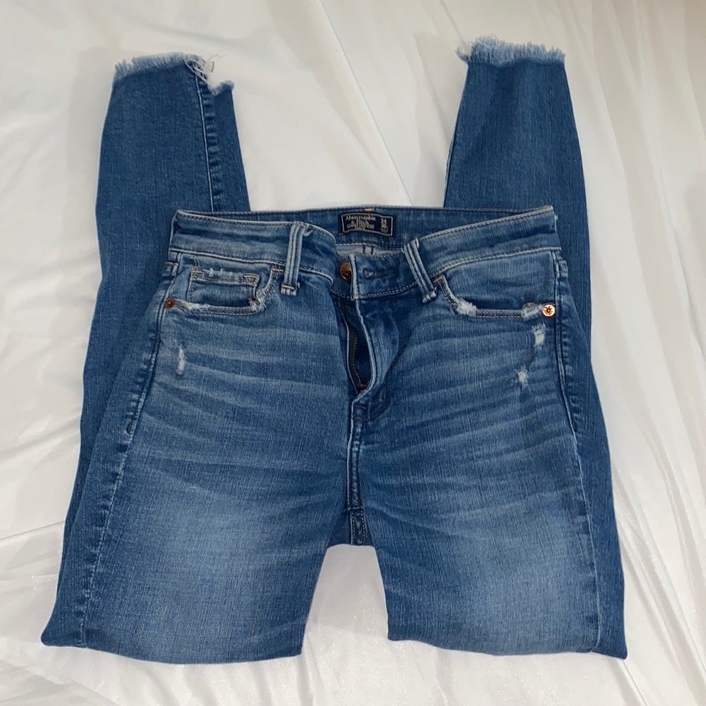 ripped Abercrombie and Fitch jeans